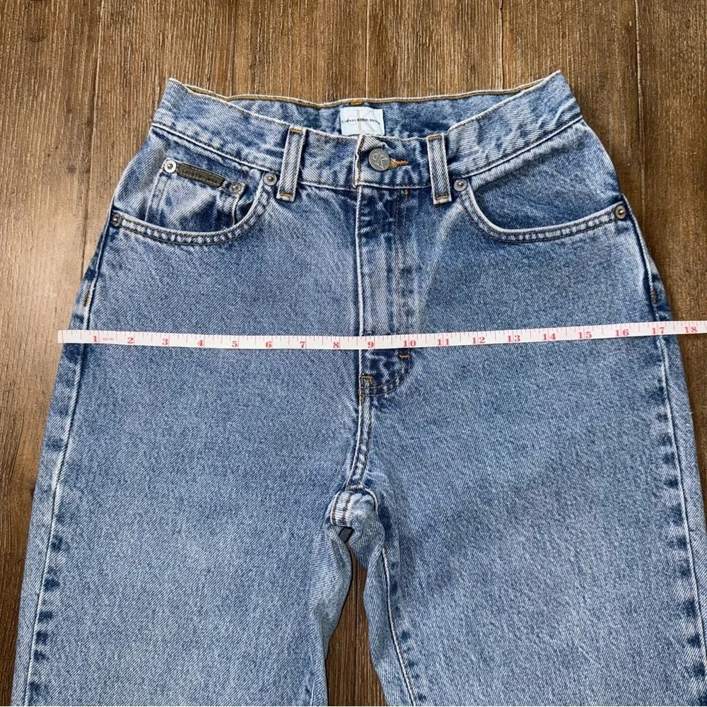 Vintage calvin klein mom jeans high rise straight leg 90s blue